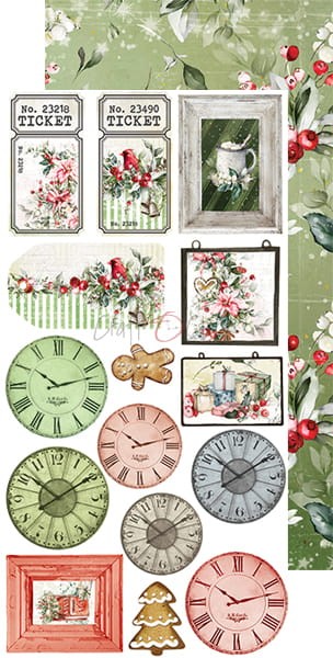 Zestaw dodatków do scrapbookingu Warm and Peaceful Junk Journal