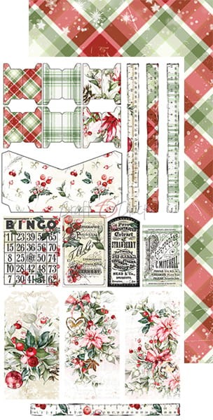 Zestaw dodatków do scrapbookingu Warm and Peaceful Junk Journal