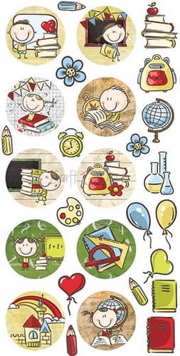 Zestaw Etykiet do Scrapbookingu Craft O.Clock - School Adventures