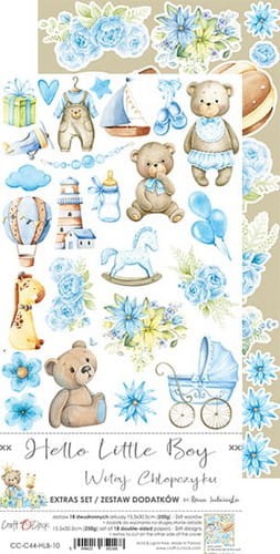 Zestaw dodatków do scrapbookingu Craft O'Clock - Hello Little Boy