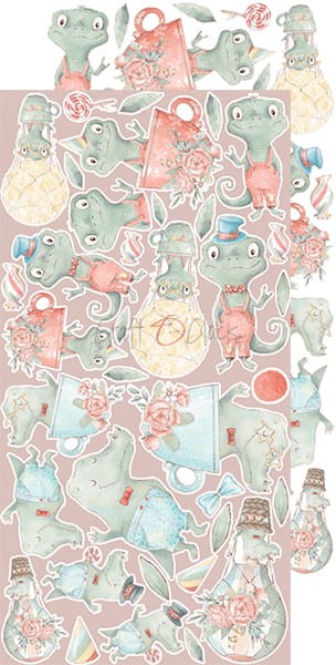 Zestaw dodatków do scrapbookingu Craft O'Clock - Safari Friends - Chłopiec