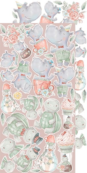 Zestaw dodatków do scrapbookingu Craft O'Clock - Safari Friends - Chłopiec