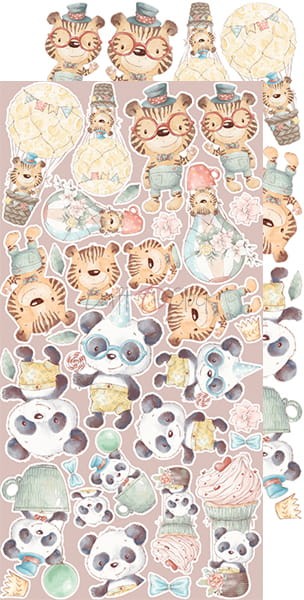 Zestaw dodatków do scrapbookingu Craft O'Clock - Safari Friends - Chłopiec