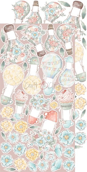 Zestaw dodatków do scrapbookingu Craft O'Clock - Safari Friends - Chłopiec