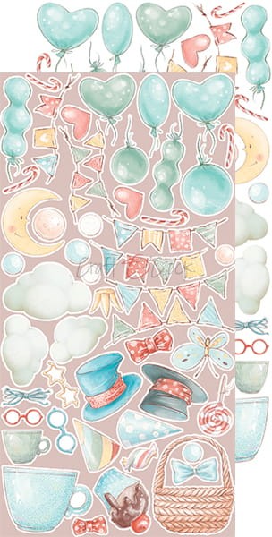 Zestaw dodatków do scrapbookingu Craft O'Clock - Safari Friends - Chłopiec