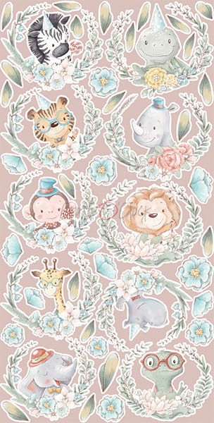 Zestaw dodatków do scrapbookingu Craft O'Clock - Safari Friends - Chłopiec