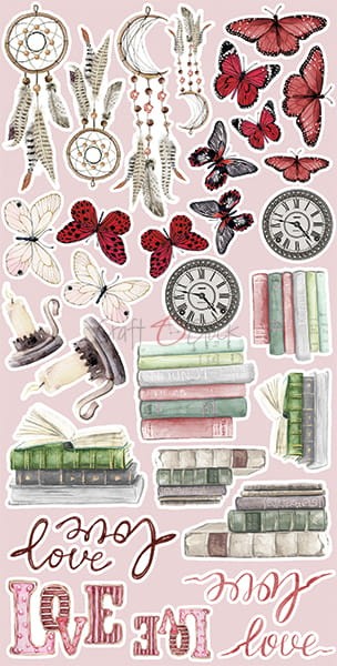 Zestaw dodatków do scrapbookingu Craft O'Clock - Vintage Love