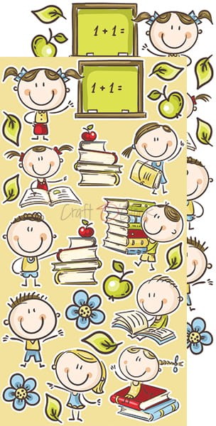 Zestaw dodatków do scrapbookingu Craft O'Clock - School Adventures