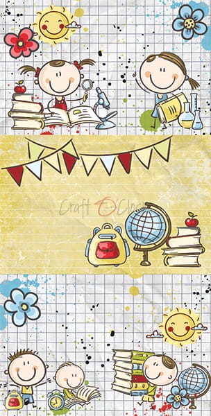 Zestaw dodatków do scrapbookingu Craft O'Clock - School Adventures