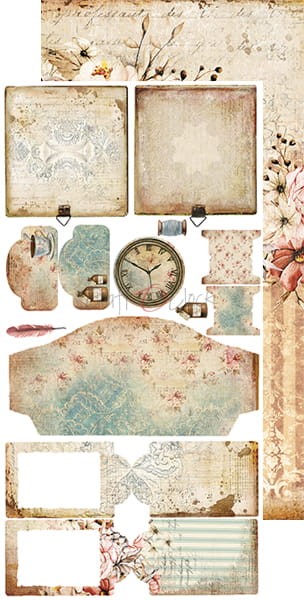 Zestaw dodatków do scrapbookingu Craft O'Clock - Vintage Beauty