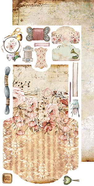 Zestaw dodatków do scrapbookingu Craft O'Clock - Vintage Beauty