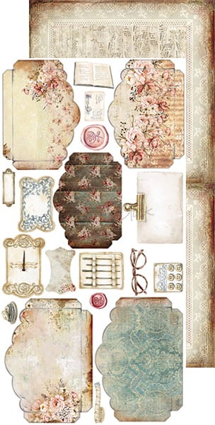 Zestaw dodatków do scrapbookingu Craft O'Clock - Vintage Beauty