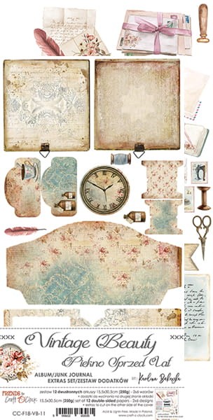Zestaw dodatków do scrapbookingu Craft O'Clock - Vintage Beauty