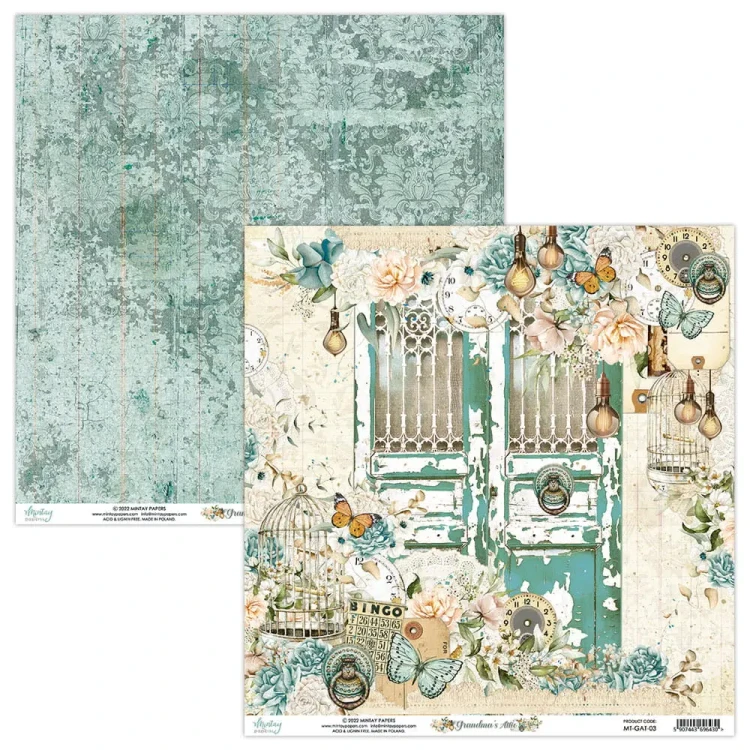 Zestaw papierów dom scrapbookingu Mintay Papers - GRANDMA'S ATTIC 30X30 3.webp