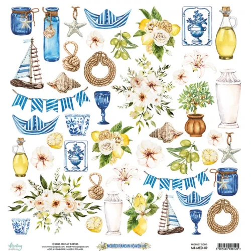 Zestaw papierów do scrapbookingu Mintay Papers - MEDITERRANEAN HEAVEN 30x30 1.webp
