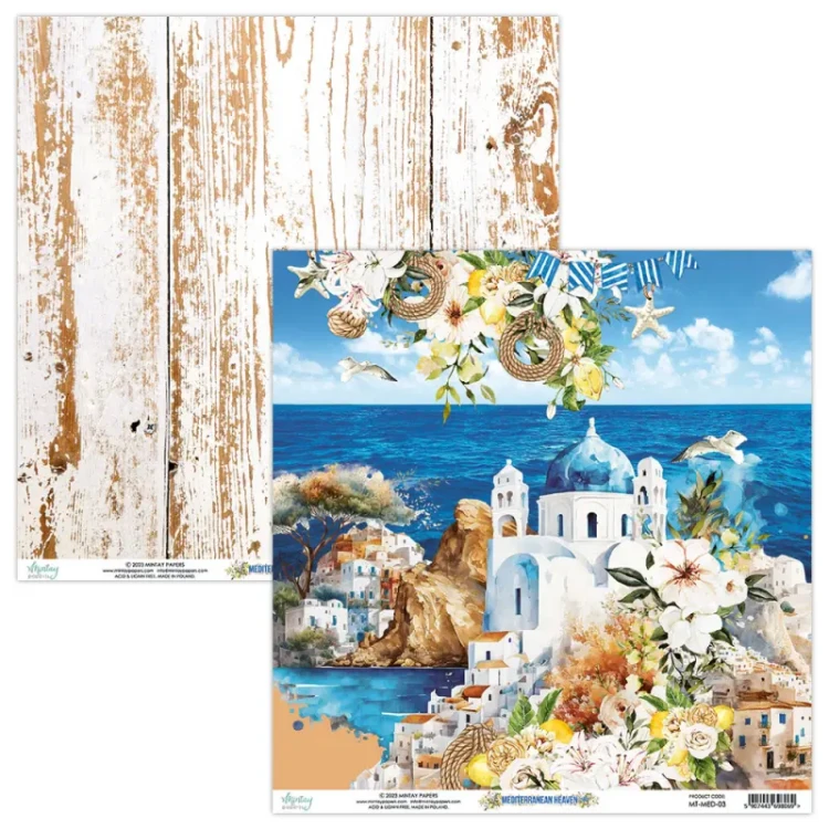 Zestaw papierów do scrapbookingu Mintay Papers - MEDITERRANEAN HEAVEN 30x30 5.webp