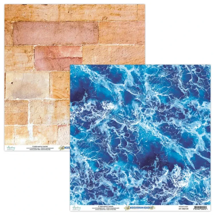 Zestaw papierów do scrapbookingu Mintay Papers - MEDITERRANEAN HEAVEN 30x30 6.webp