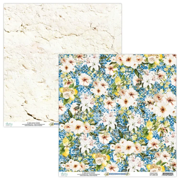 Zestaw papierów do scrapbookingu Mintay Papers - MEDITERRANEAN HEAVEN 30x30 7.webp