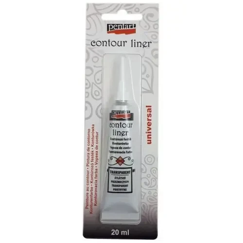 Konturówka uniwersalna 3D contour liner Pentart TRANSPARENTNY 20ml (Kopiowanie).webp