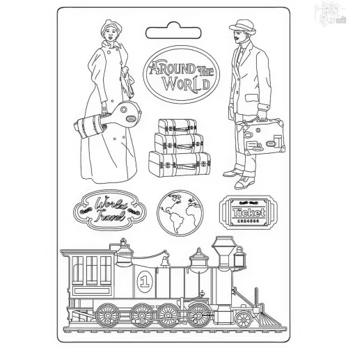 Foremka-do-odlewow-A5-Around-The-World-Train-K3PTA5652-Stamperia.webp