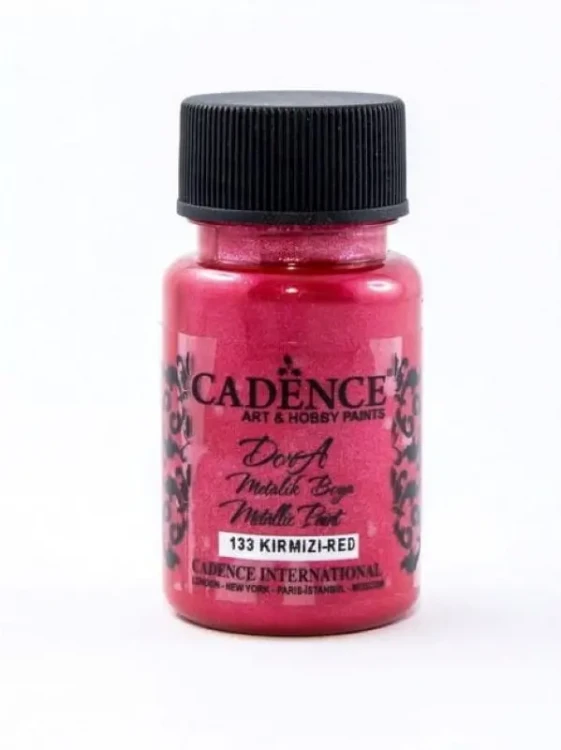 Farba metaliczna Dora Metalik Boya Cadence 50 ml. - Czerwony.webp