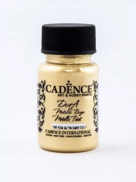 Farba metaliczna Dora Metalik Boya Cadence 50 ml. - Piaskowe złoto.webp