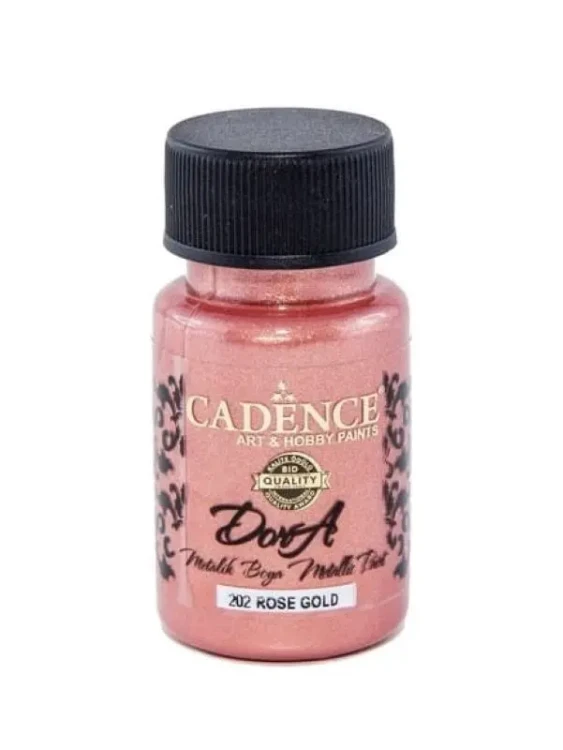Farba metaliczna Dora Metalik Boya Cadence 50 ml. - Różowe złoto.webp
