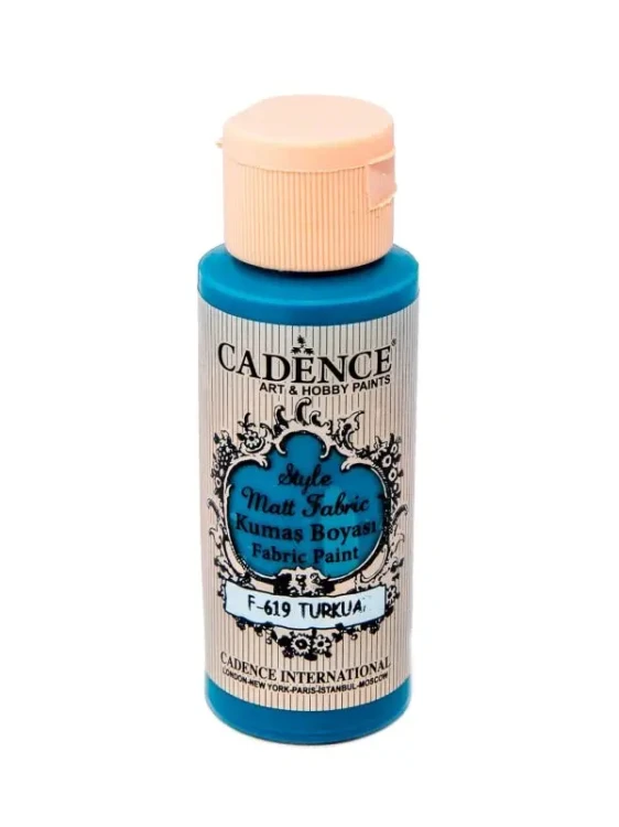 Farba matowa do tkanin Cadence - 59 ml. - Turkusowy.webp