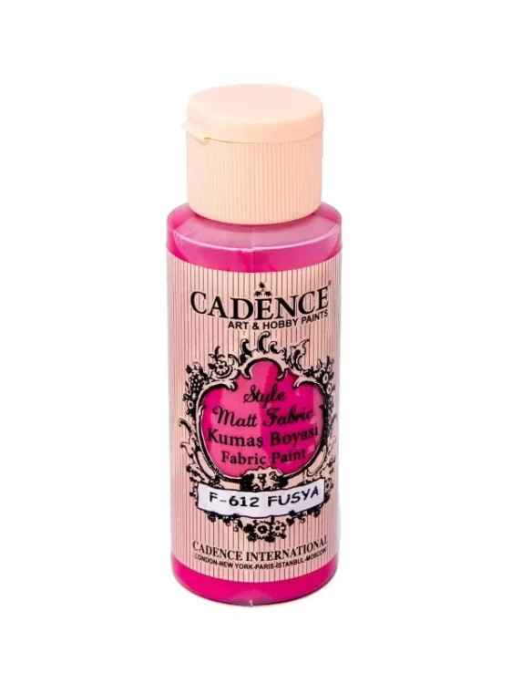 Farba matowa do tkanin Cadence 612 - 59 ml. - Fuksja.webp