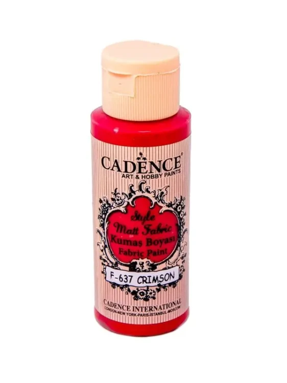 Farba matowa do tkanin Cadence 637 - 59 ml. - Karminowa czerwień decohobby.com.pl.webp