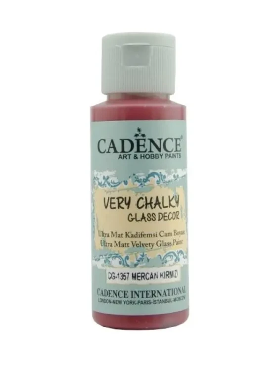 Farba kredowa do szkła Cadence CG1357 59 ml. - Koralowa czerwień.webp