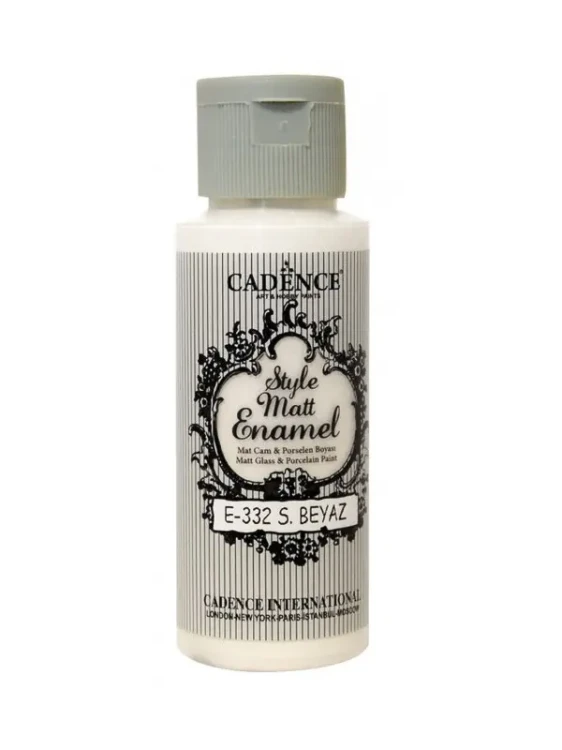 Matowa farba do szkła Enamel E332 59 ml. - Ciepły biały.webp
