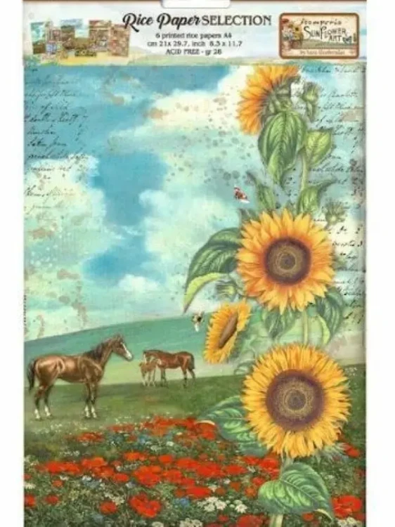 papier-ryzowy-stamperia-zestaw-sunflower.webp