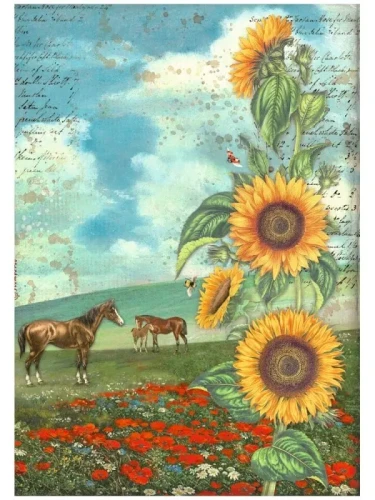 stamperia-papier-ryzowy-a4-sunflower-art-koniki.webp