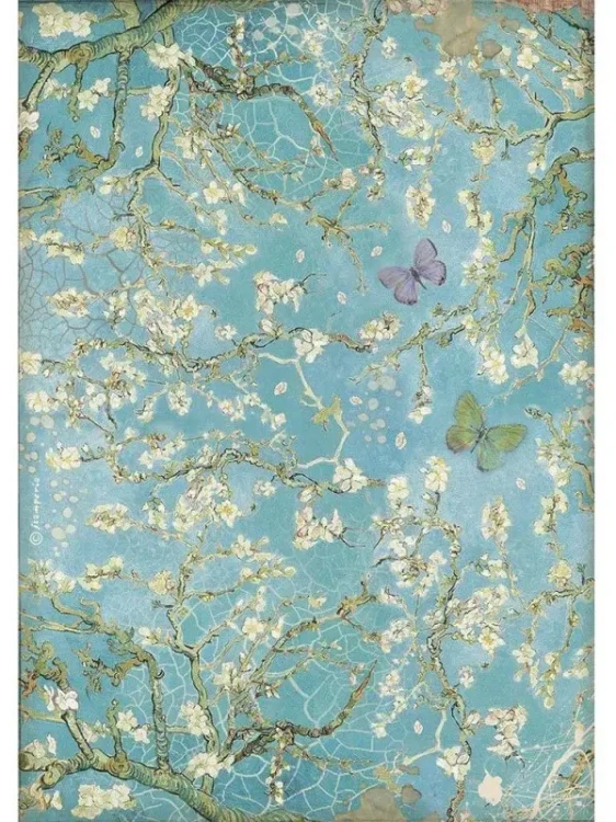 stamperia-papier-ryzowy-a4-atelier-tlo-kwiaty-z-motylkami.webp