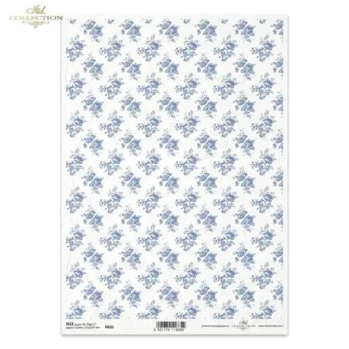 Papier ryżowy do decoupage Itd Collection A4 - Tło kwiatowe R0635.webp