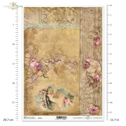 Papier-ryzowy-do-decoupage-Itd-Collection-A4 - tlo-vintage-R1325-1.webp
