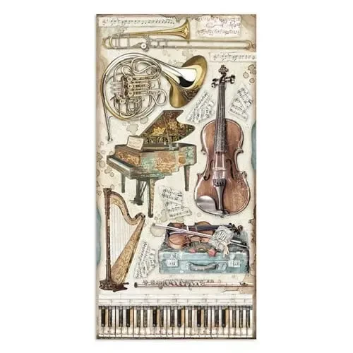 Stamperia blok papierów do scrapbookingu passion Instrumenty muzyczne