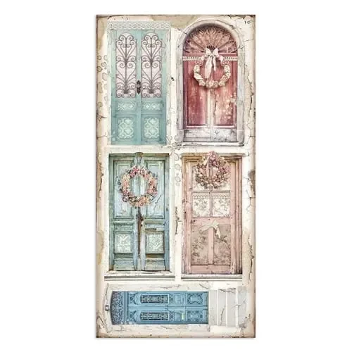 Stamperia blok papierów do scrapbookingu passion Drzwi vintage